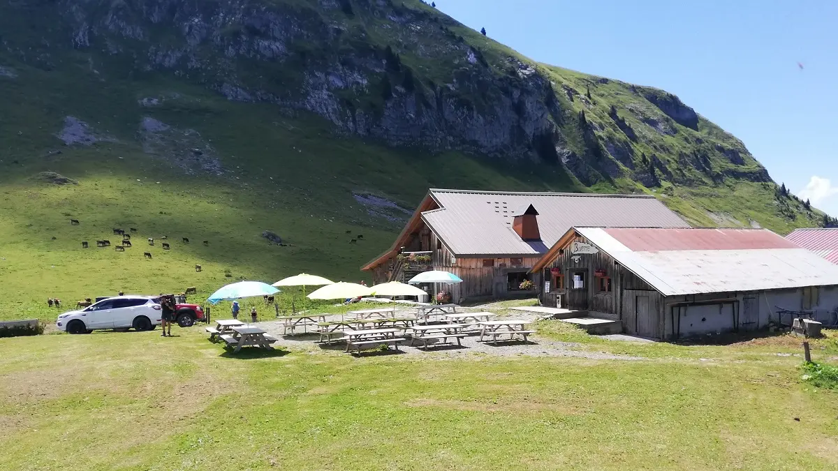 Vue sur l'auberge