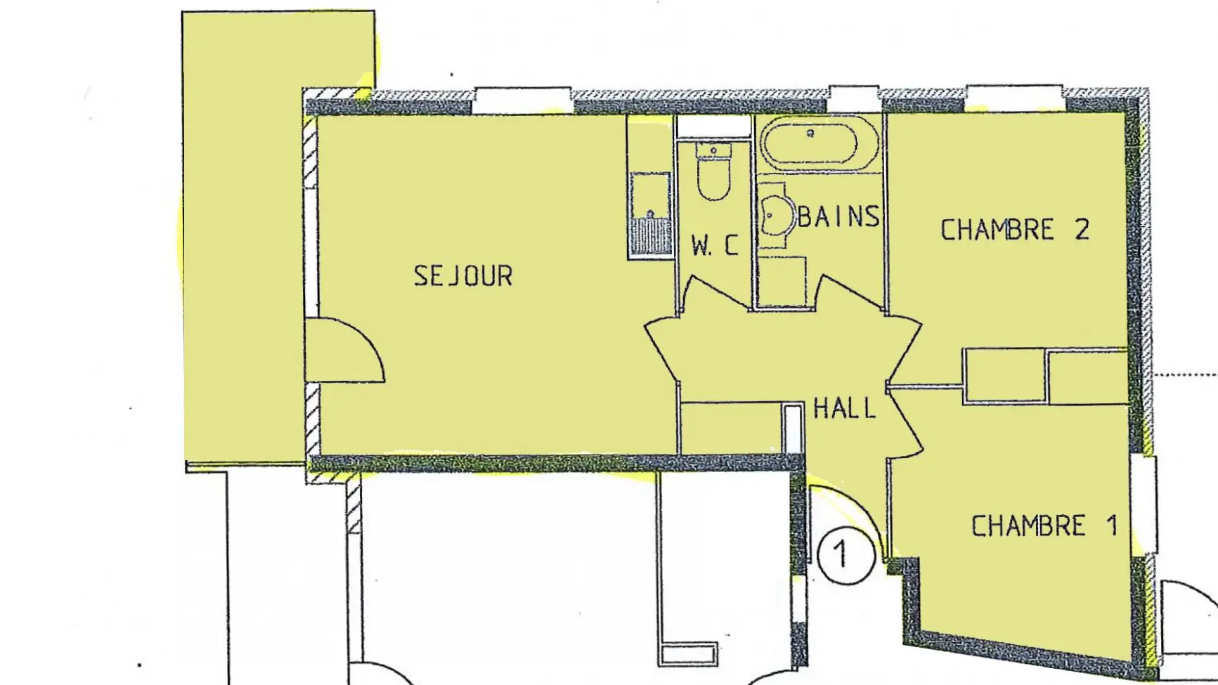 Plan de l'appartement.