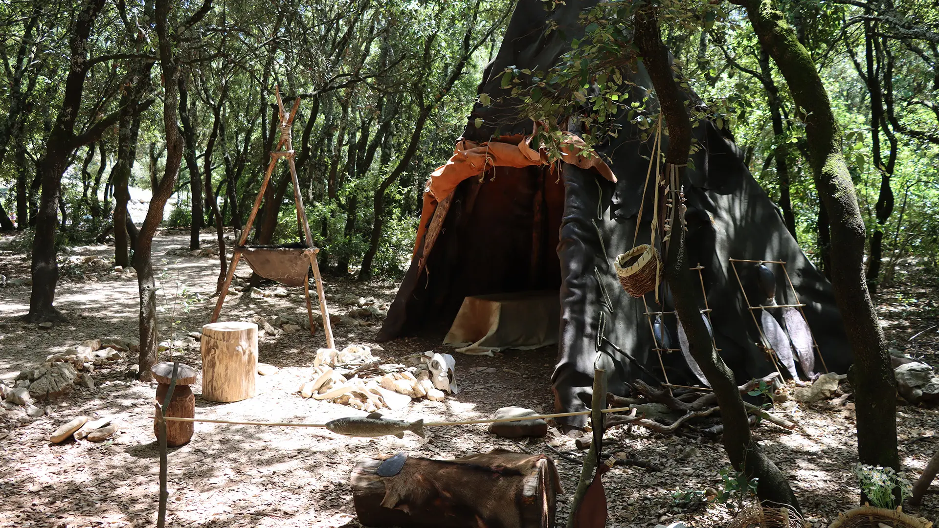 Espace d'animations - Campement Paléolithique reconstitué