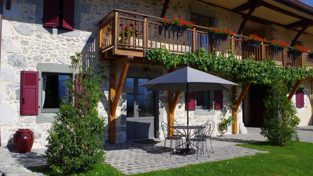 Terrasse privée de la chambre Megève