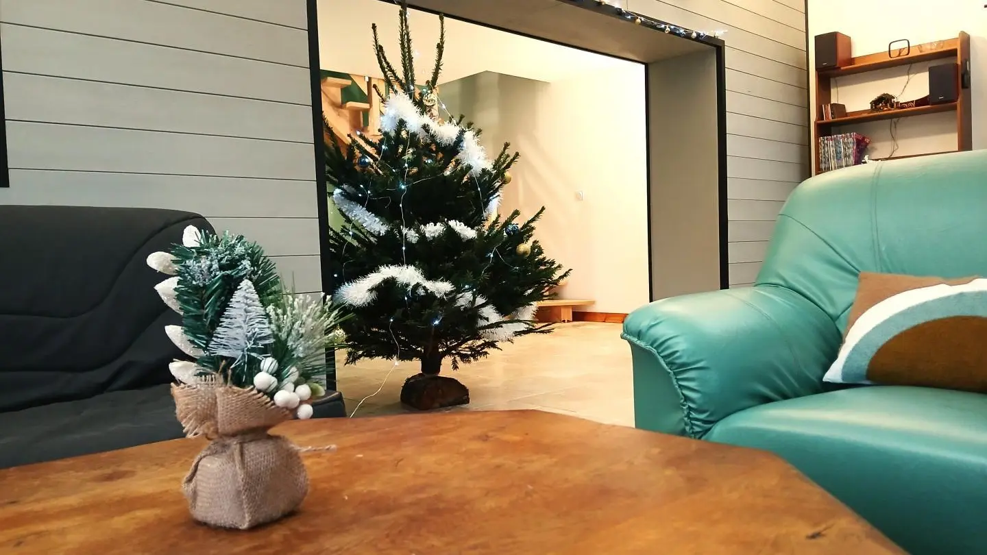 Coin salon Noël Gîte au fil du Gand