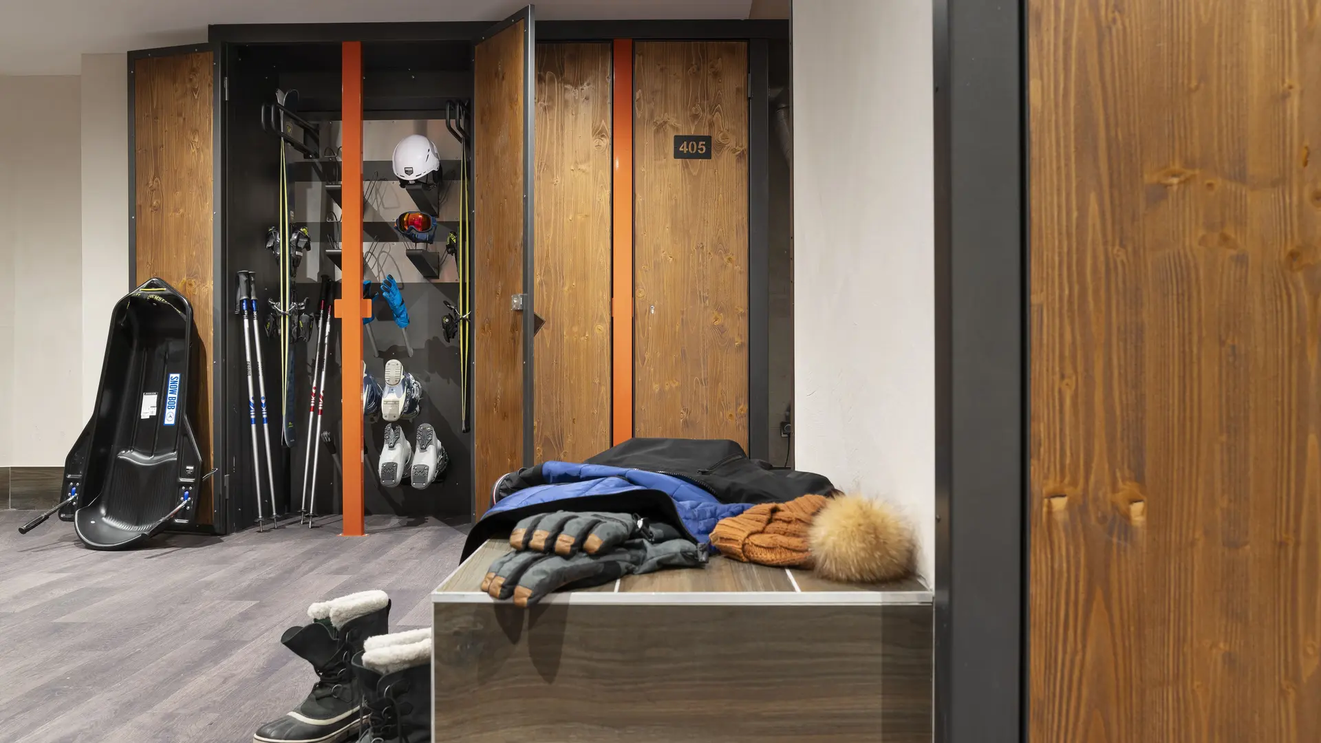 Skikamer in het Hotel en Residence