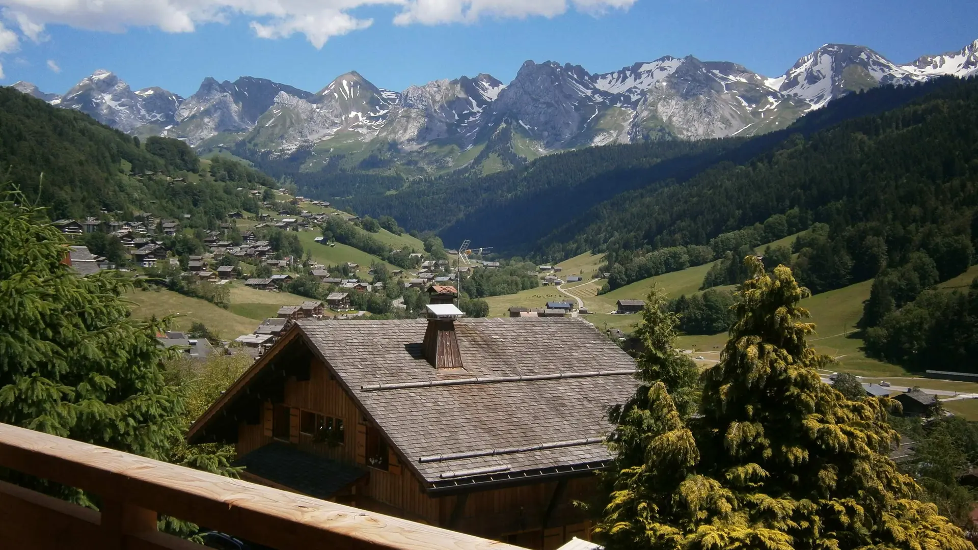 Vue balcon été/ Summer balcony view - Boiseraie n°4 - Le Grand-Bornand