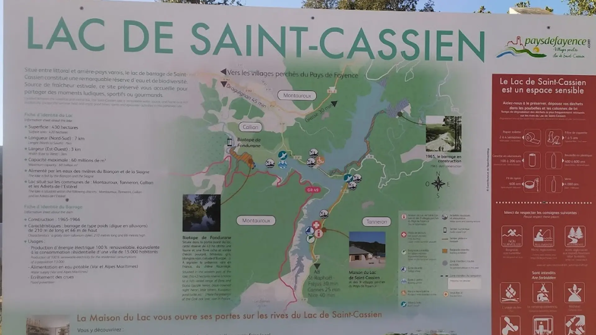 Infos Lac de Saint Cassien