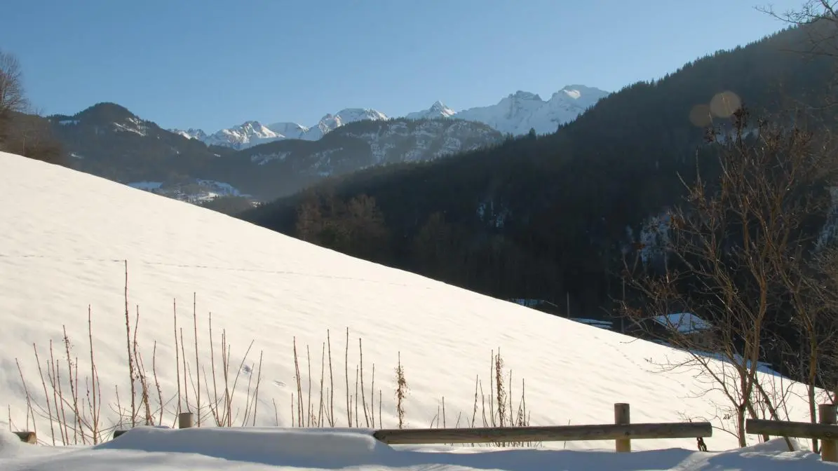 Vue depuis l'appartement la Chaine des Aravis, le Danay.