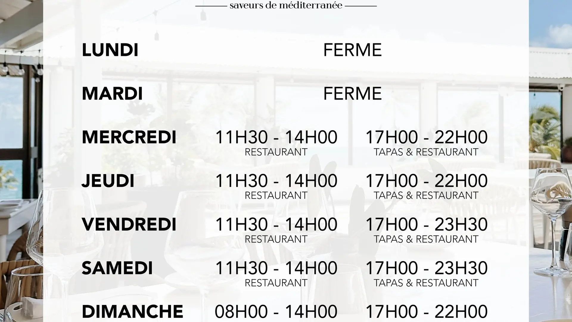 Horaires