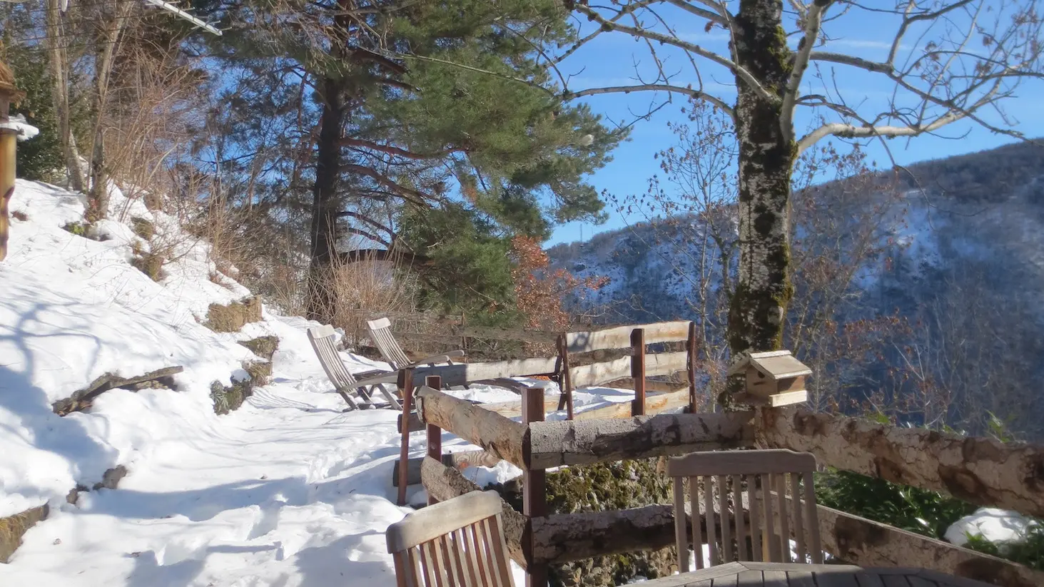 Terrasse en hiver