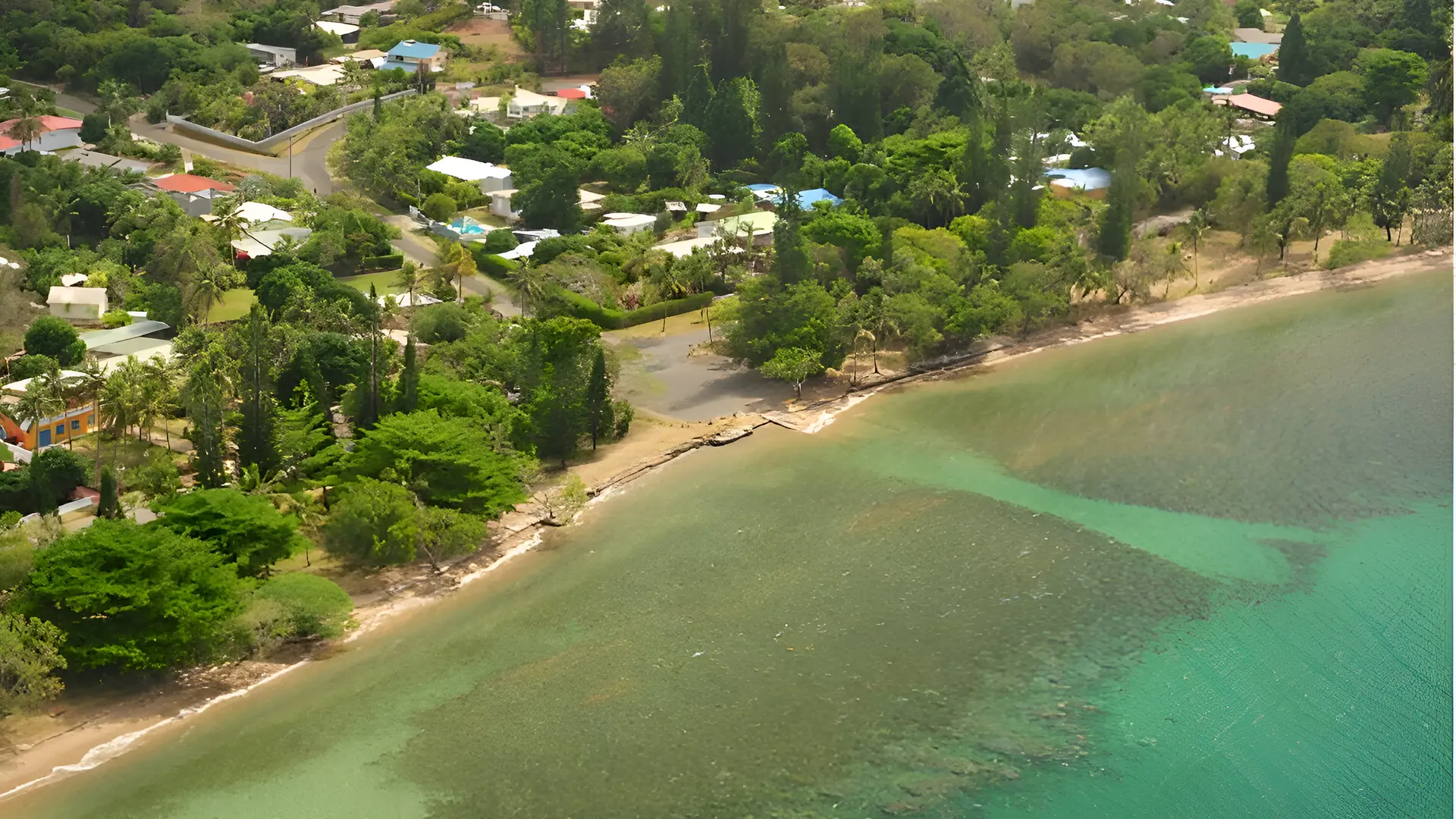 Vue du ciel plage du Park Leko