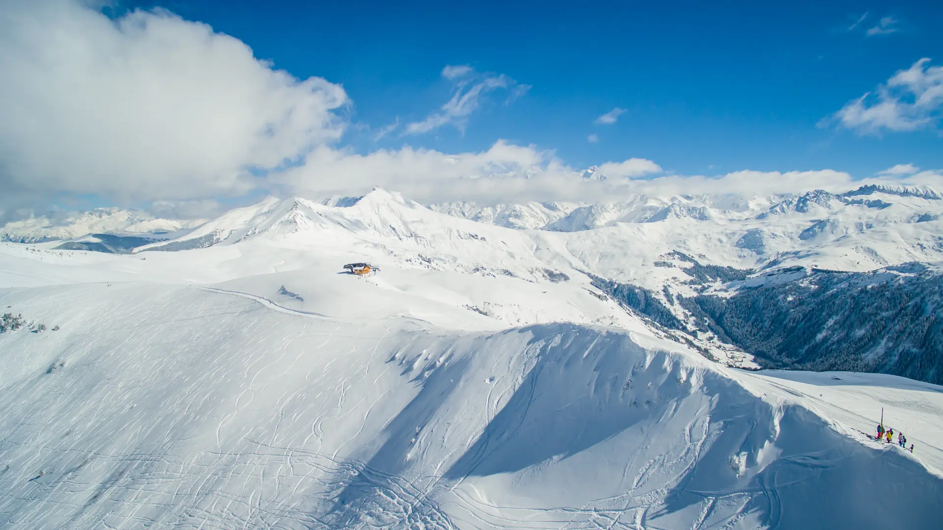 Sommet de Bellasta liaison entre les domaines des Saisies, Notre Dame de Bellecombe et Praz sur Arly