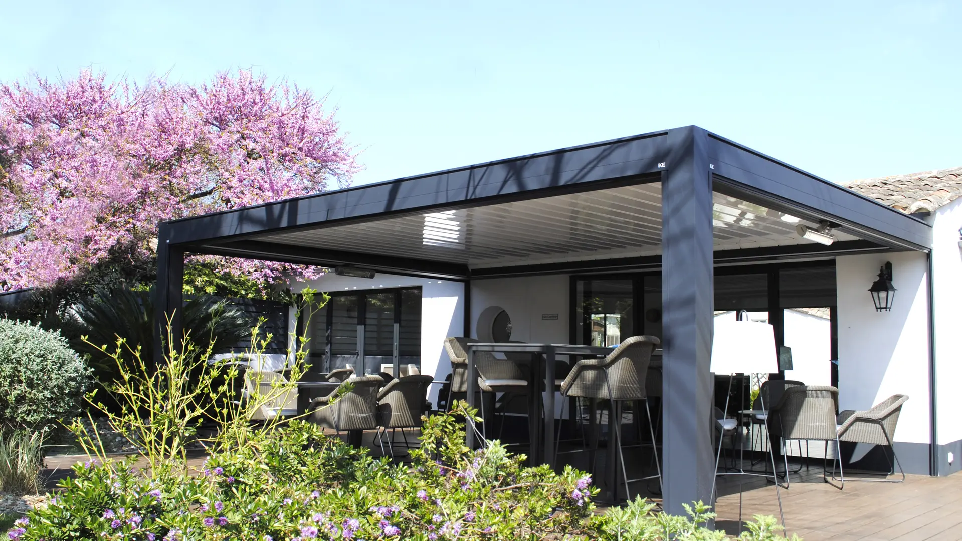 The pergola and terrace