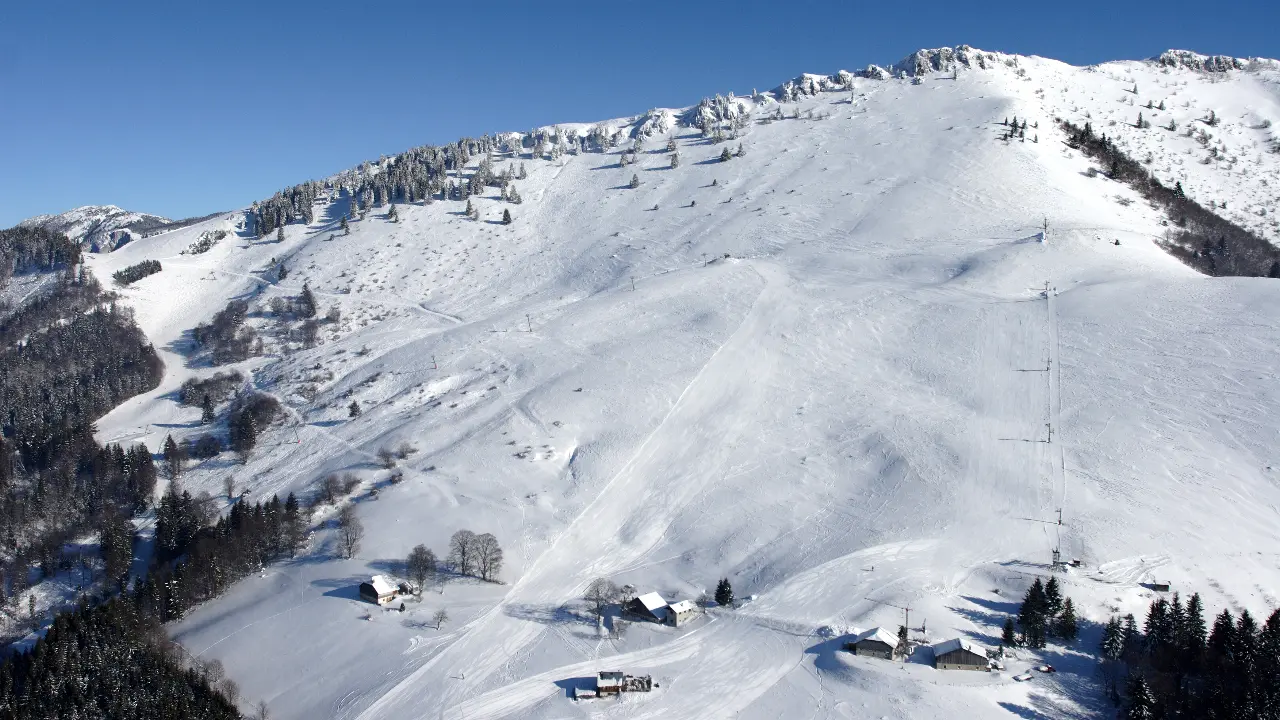 vue aérienne de la station