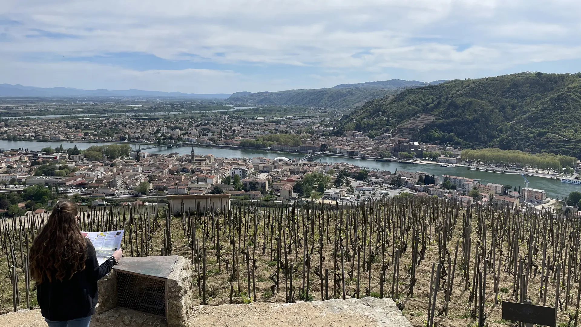 Point de vue sur Tain/Tournon et la vallée du Rhône