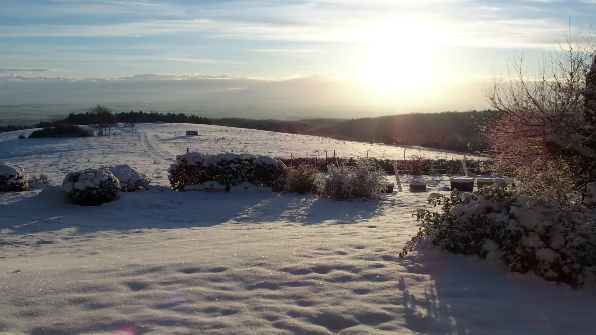 Hiver vue de la terrasse