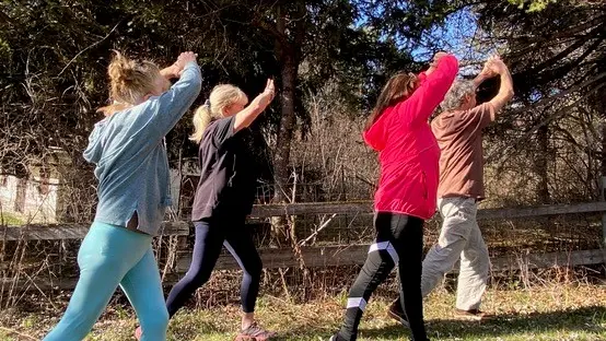 Séance groupe, Gym Relax dans le jardin