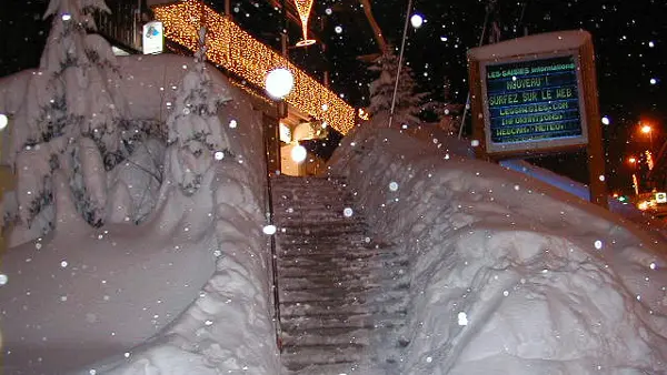 Maison des Saisies sous la neige