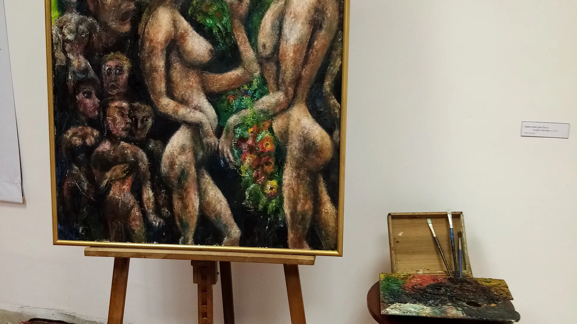 Peinture à l'huile et palette du peintre