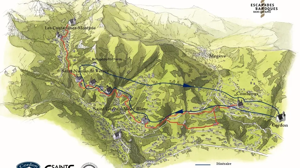 Plan du sentier du baroque en VTT
