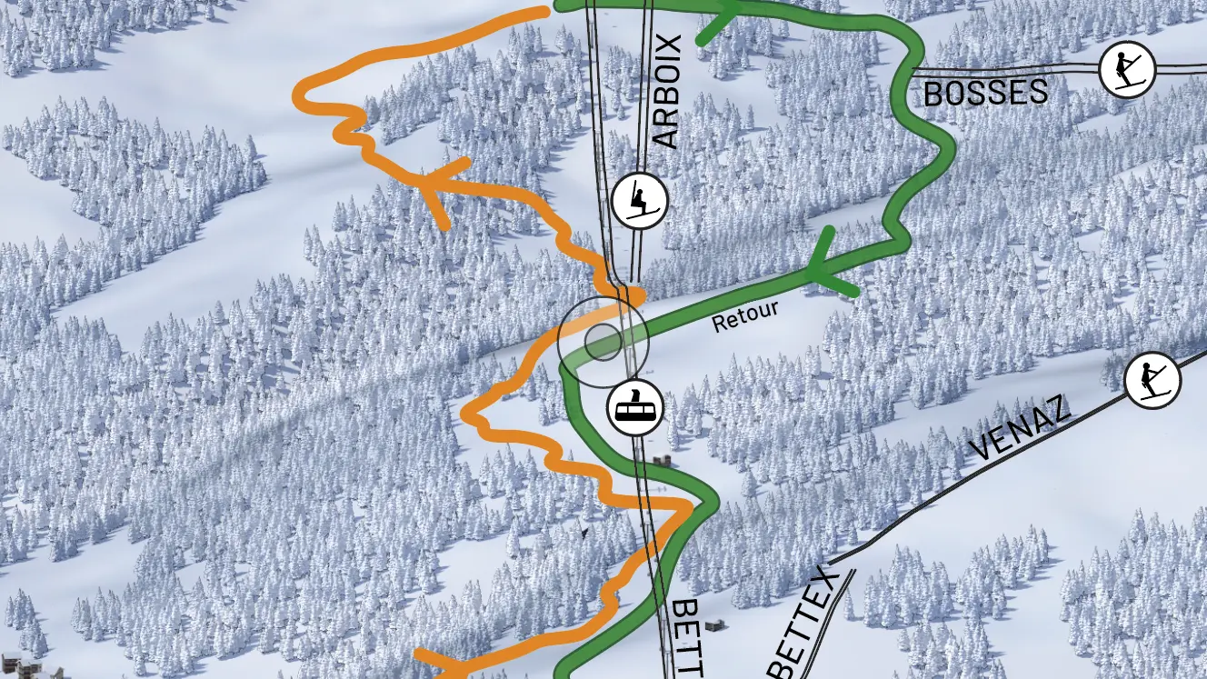 Itinéraire de ski de randonnée - Le Bettex / Sous les Freddys