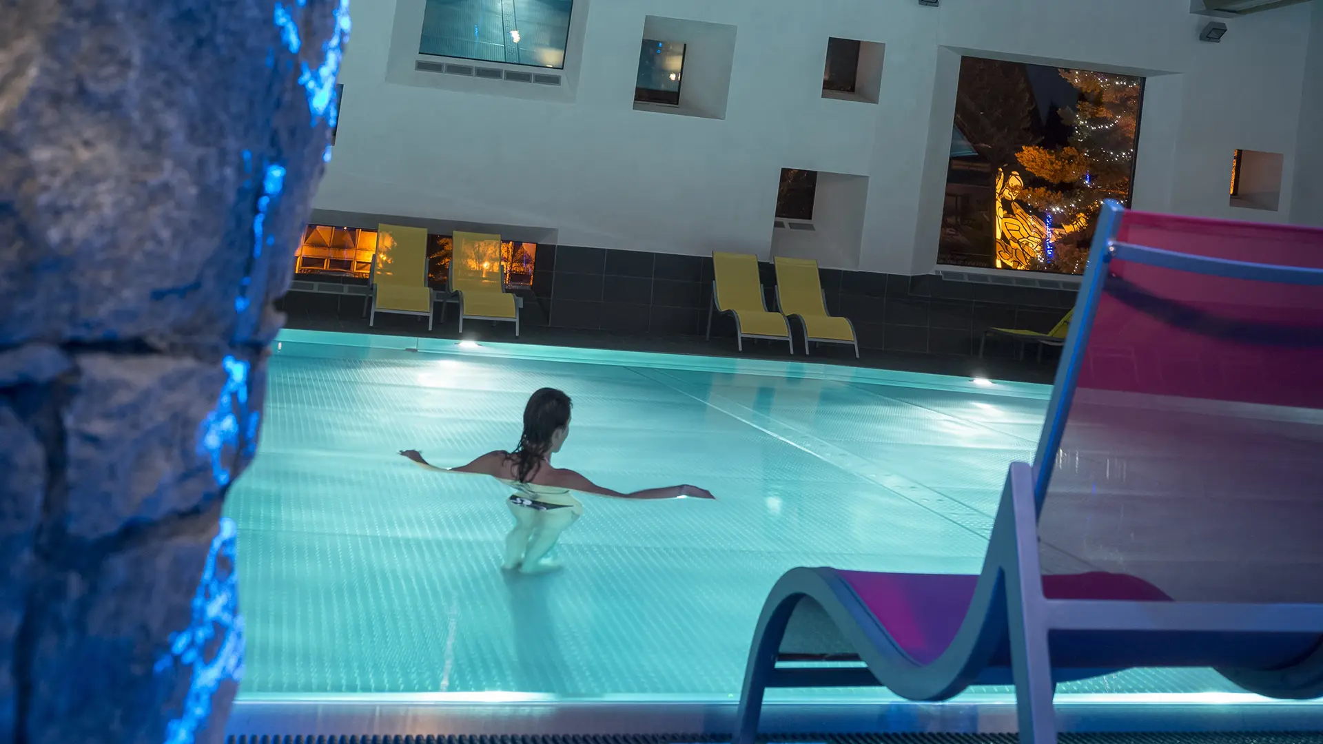 Close-up view of the swimming pool