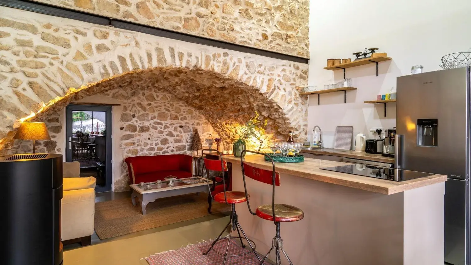 Pièce de vie Mas d'Osmeea (6 pers.) à Roquefort-les-Pins Gîtes de France Alpes-Maritimes