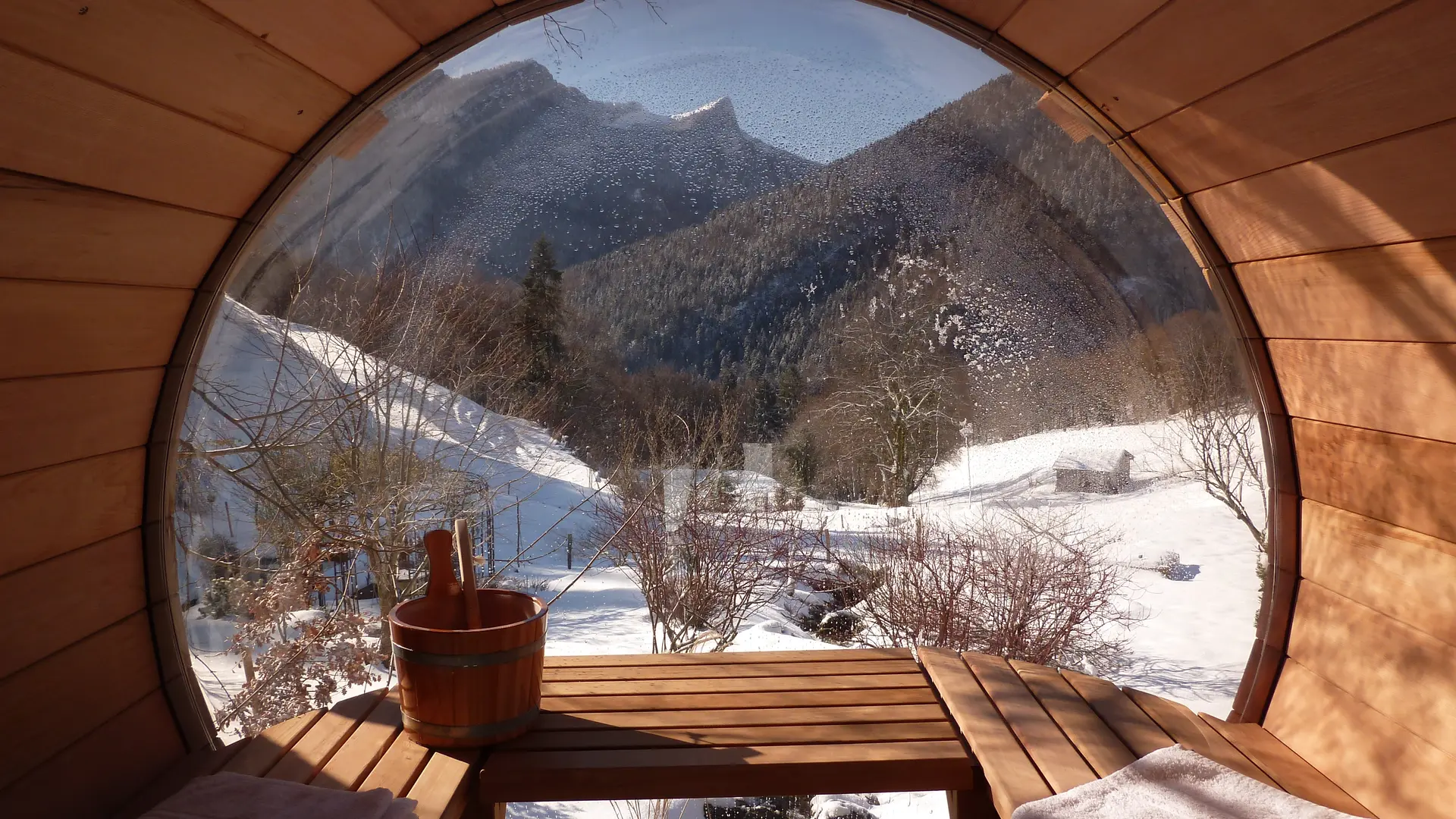 Sauna avec vue