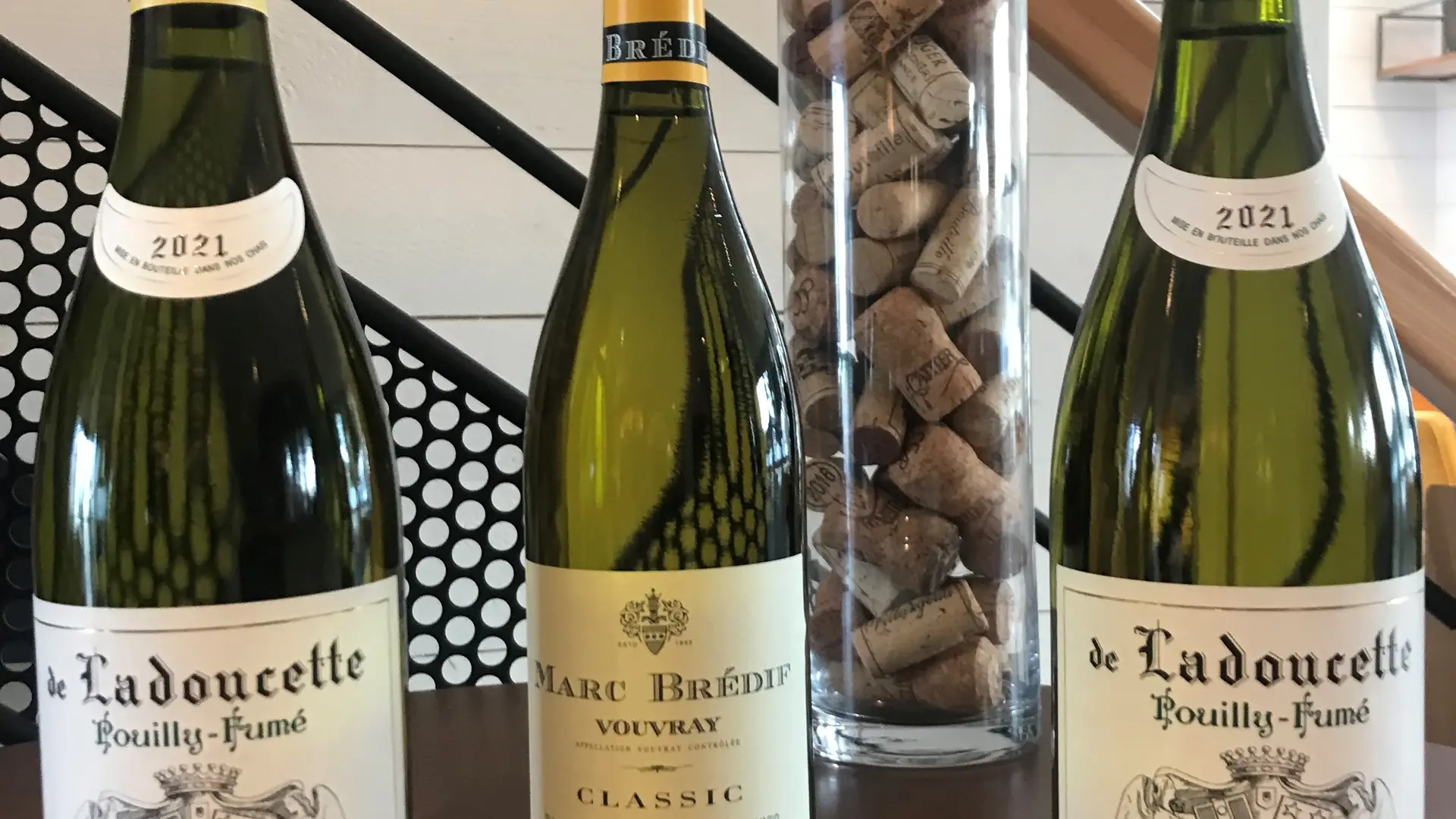 Bottles of white wine