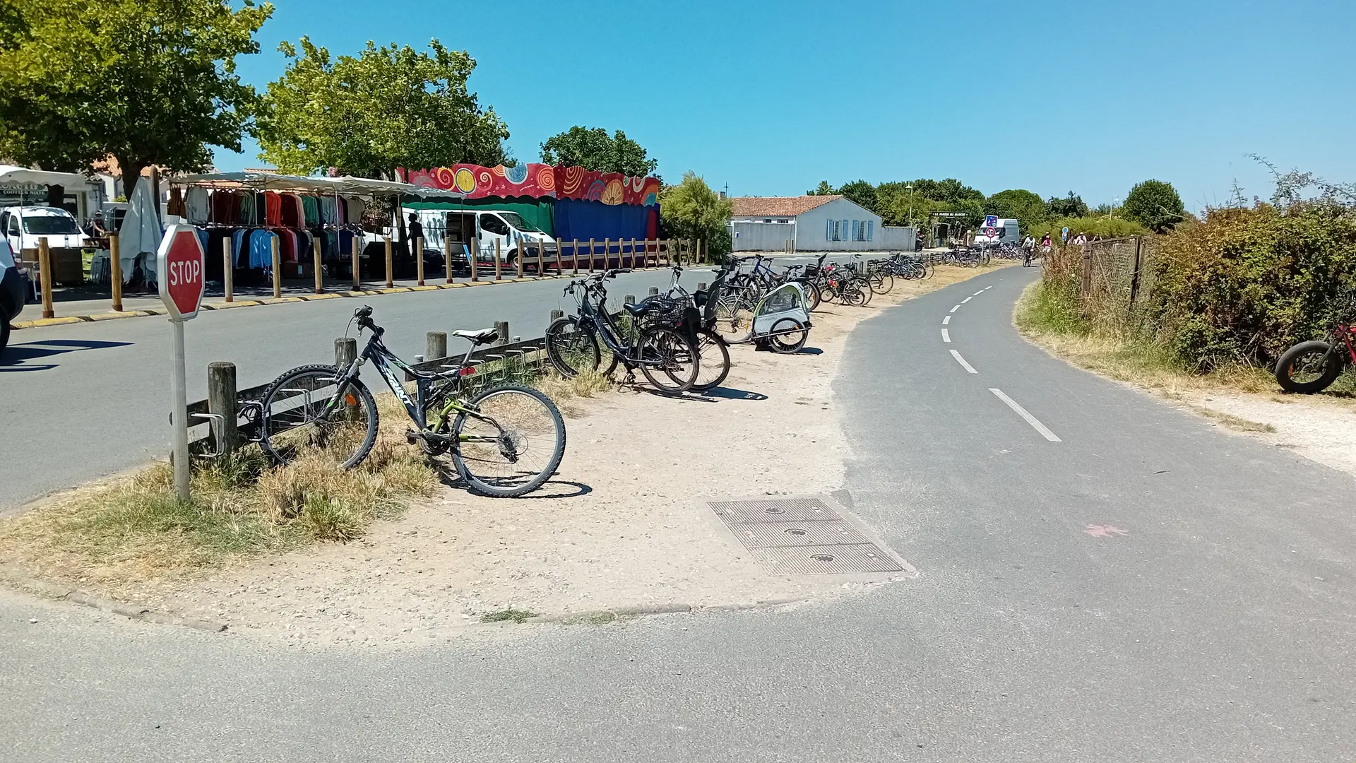 Bicycle parking - Opposite the summer market