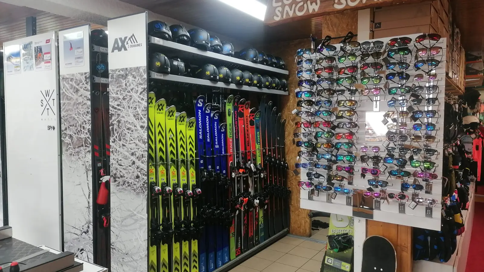 Le parc matériel de skis