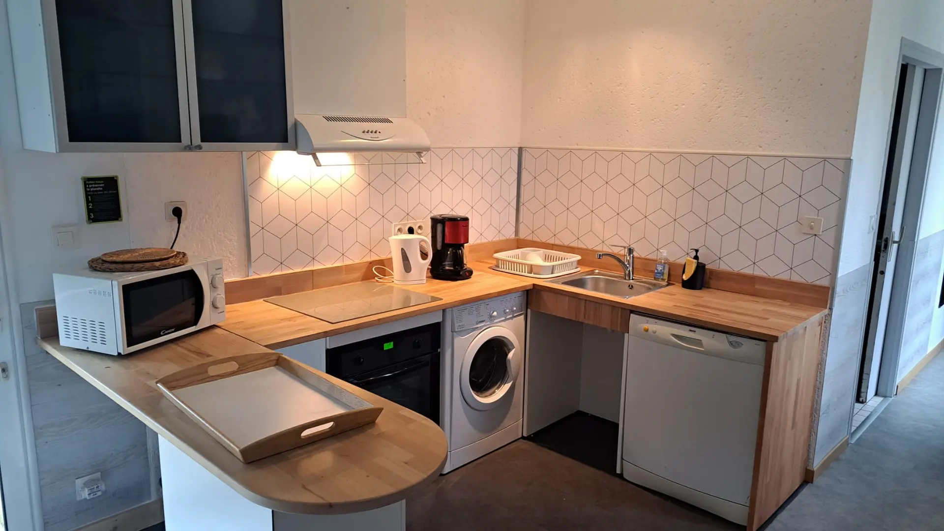 Kitchen at Le Moulin holiday cottage
