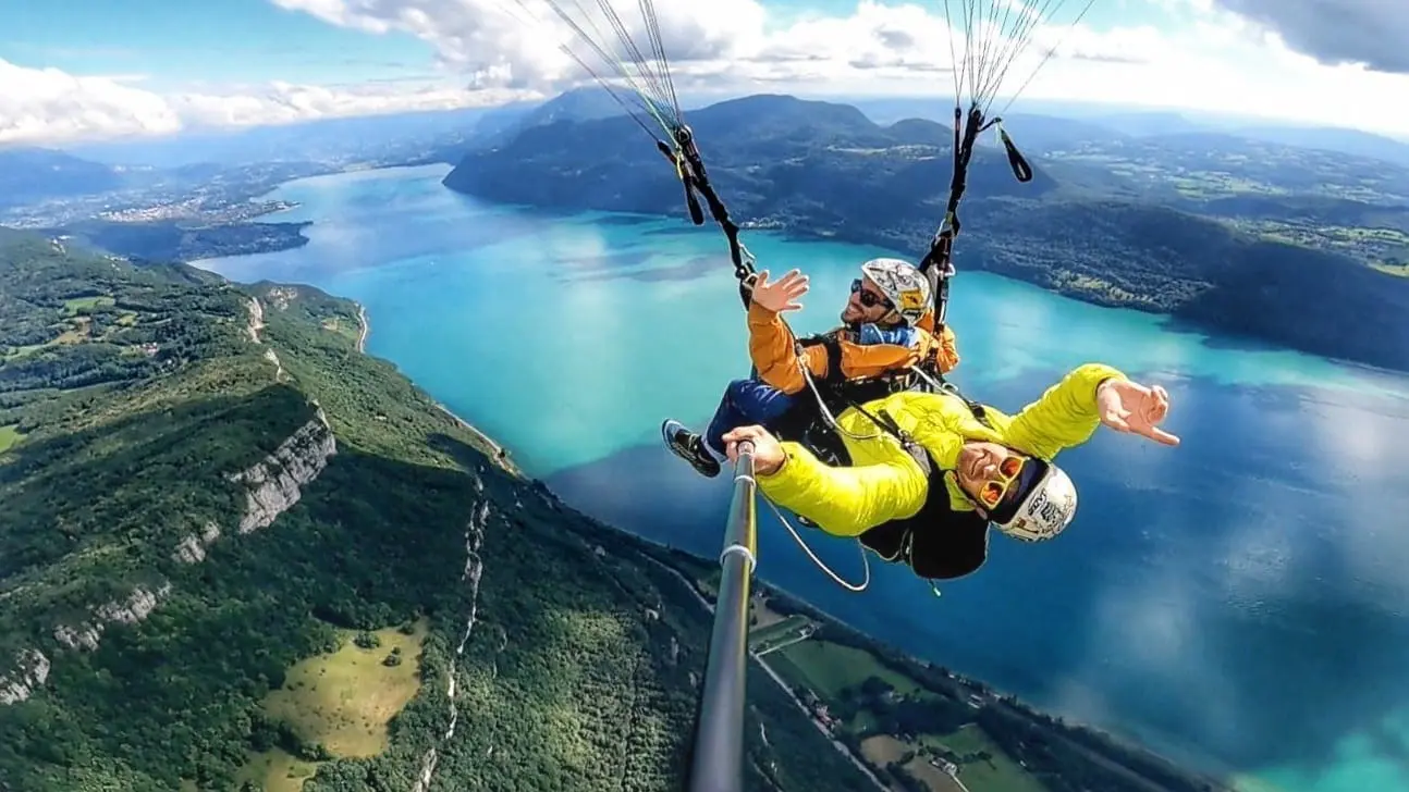 vol en parapente à aix-les-bains et sa région