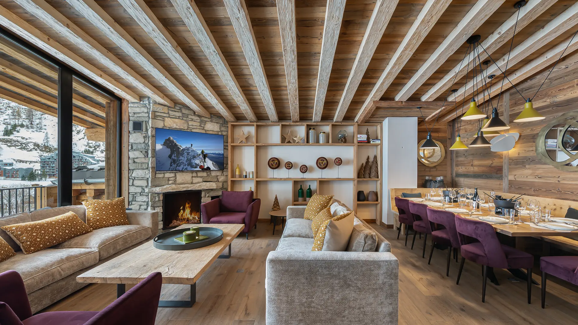 Salon - Appartement Flèche_Chalets Covarel_Val d'Isère