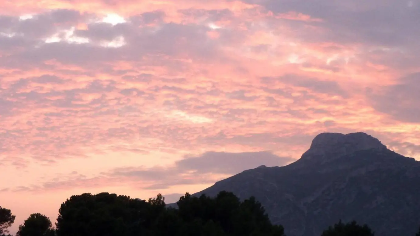 Couché de soleil sur le Garlaban