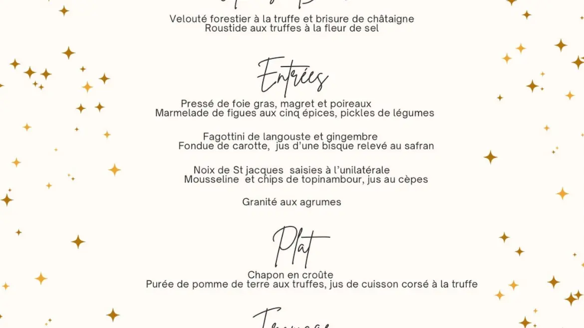 Menu Jour de l'an