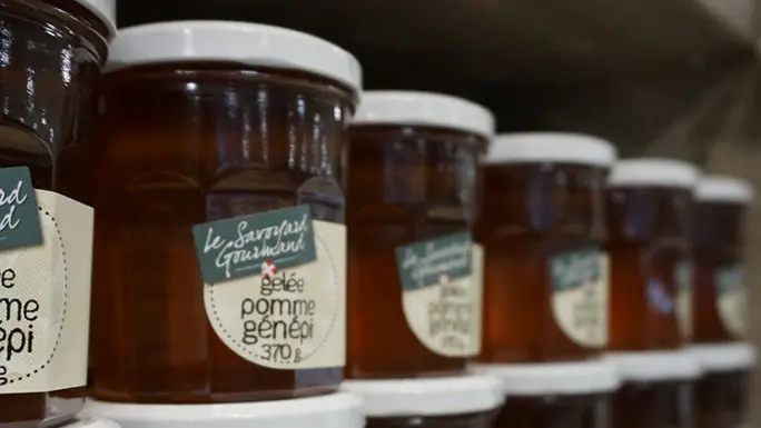 Bocaux de gelée pomme génépi