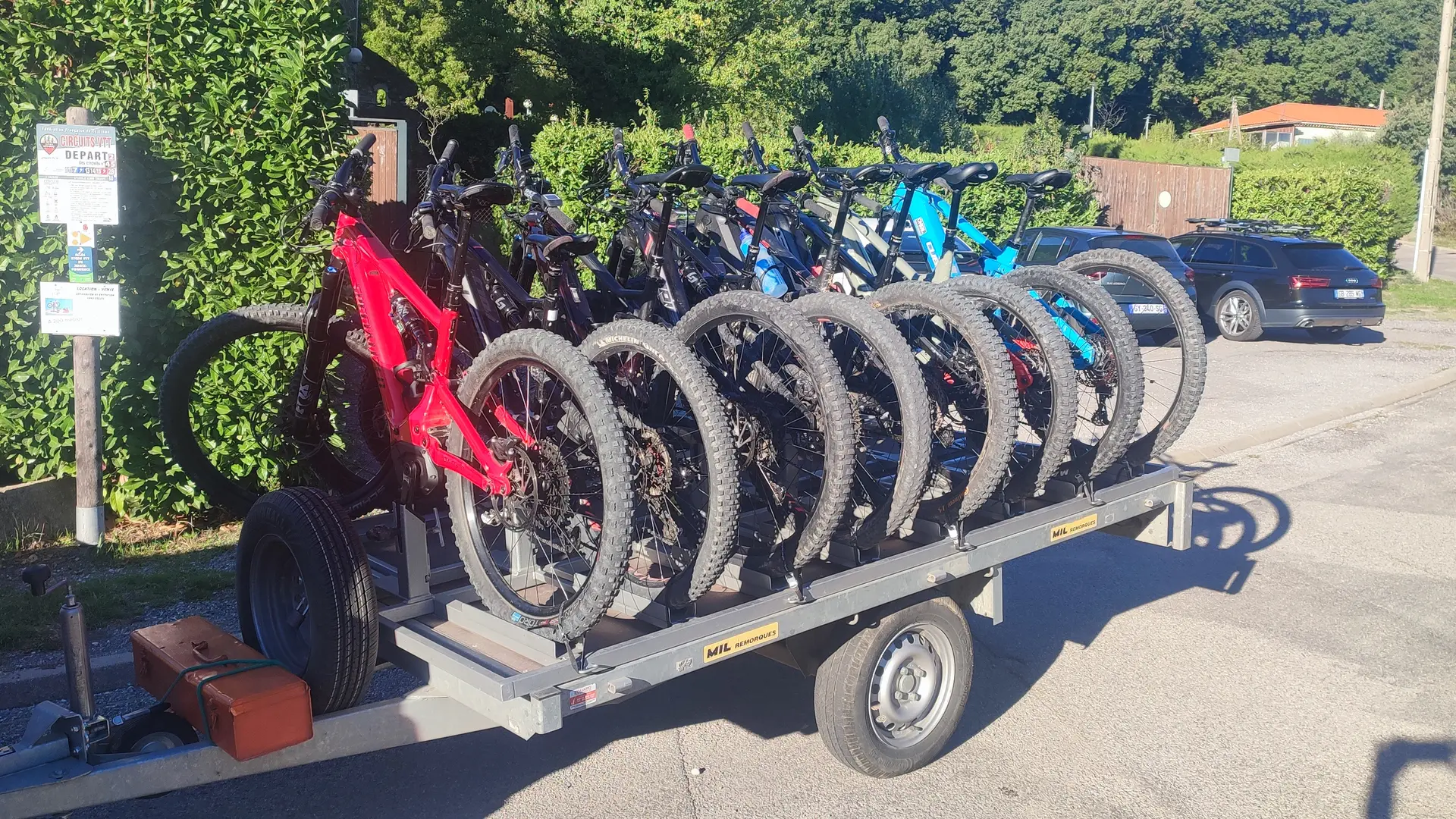 Navette et remorque VTT