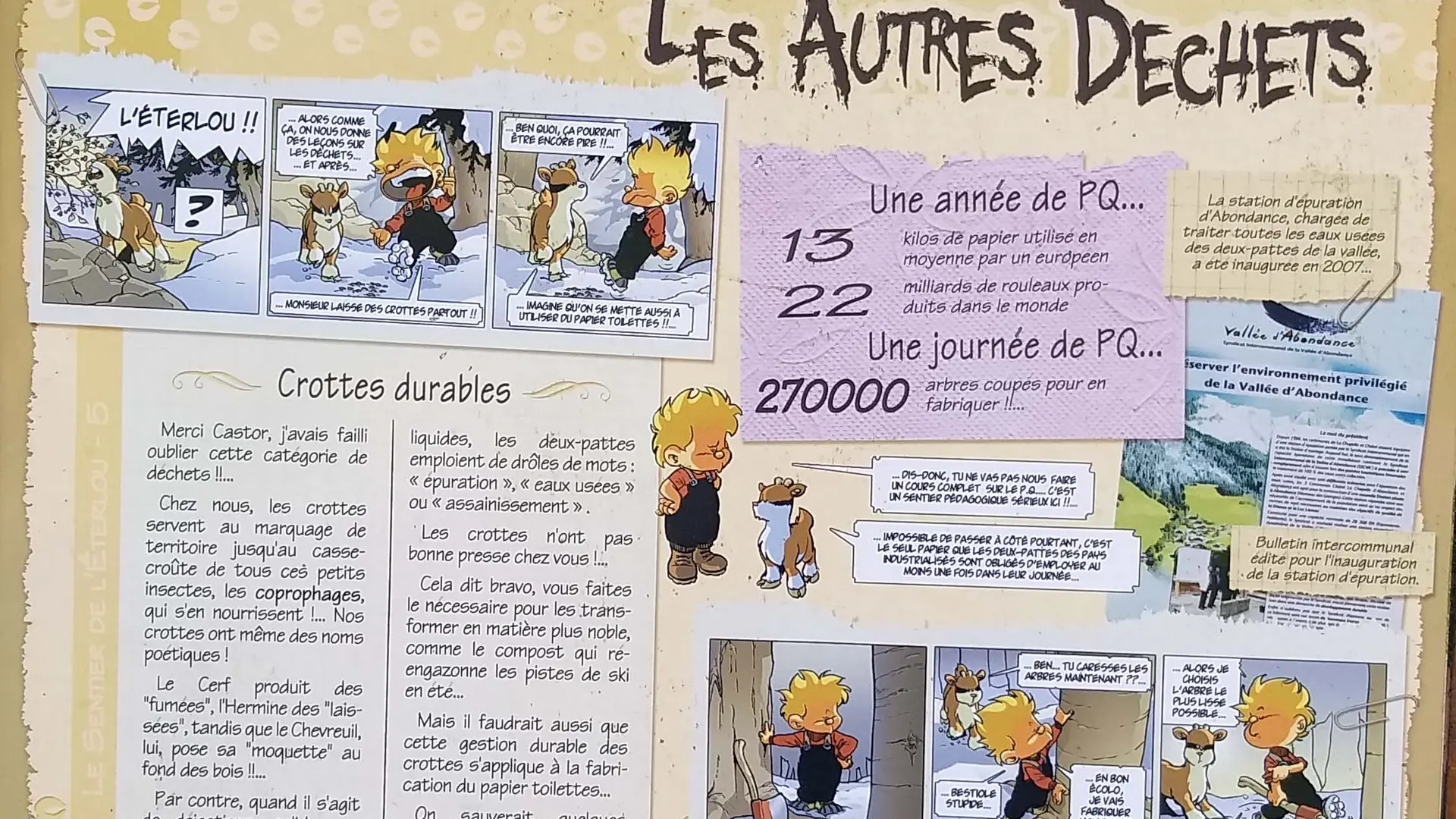 Sentier de l'Éterlou - Panneau en gros plan sur le thème des autres déchets