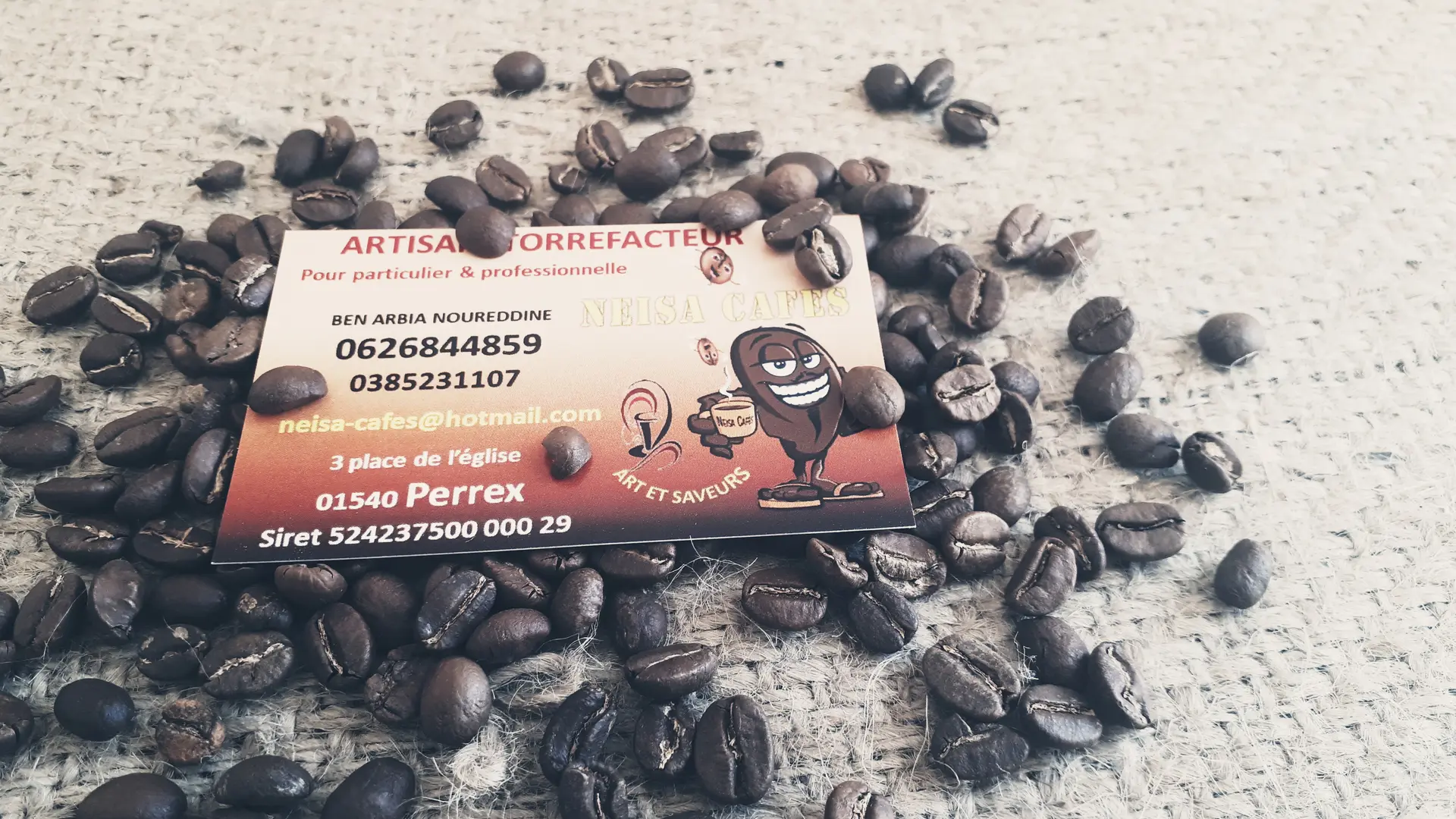 Carte visite NEISA CAFES