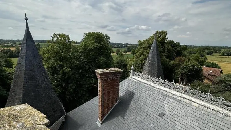 Vue des alentours du gîte depuis la tour privée des propriétaires