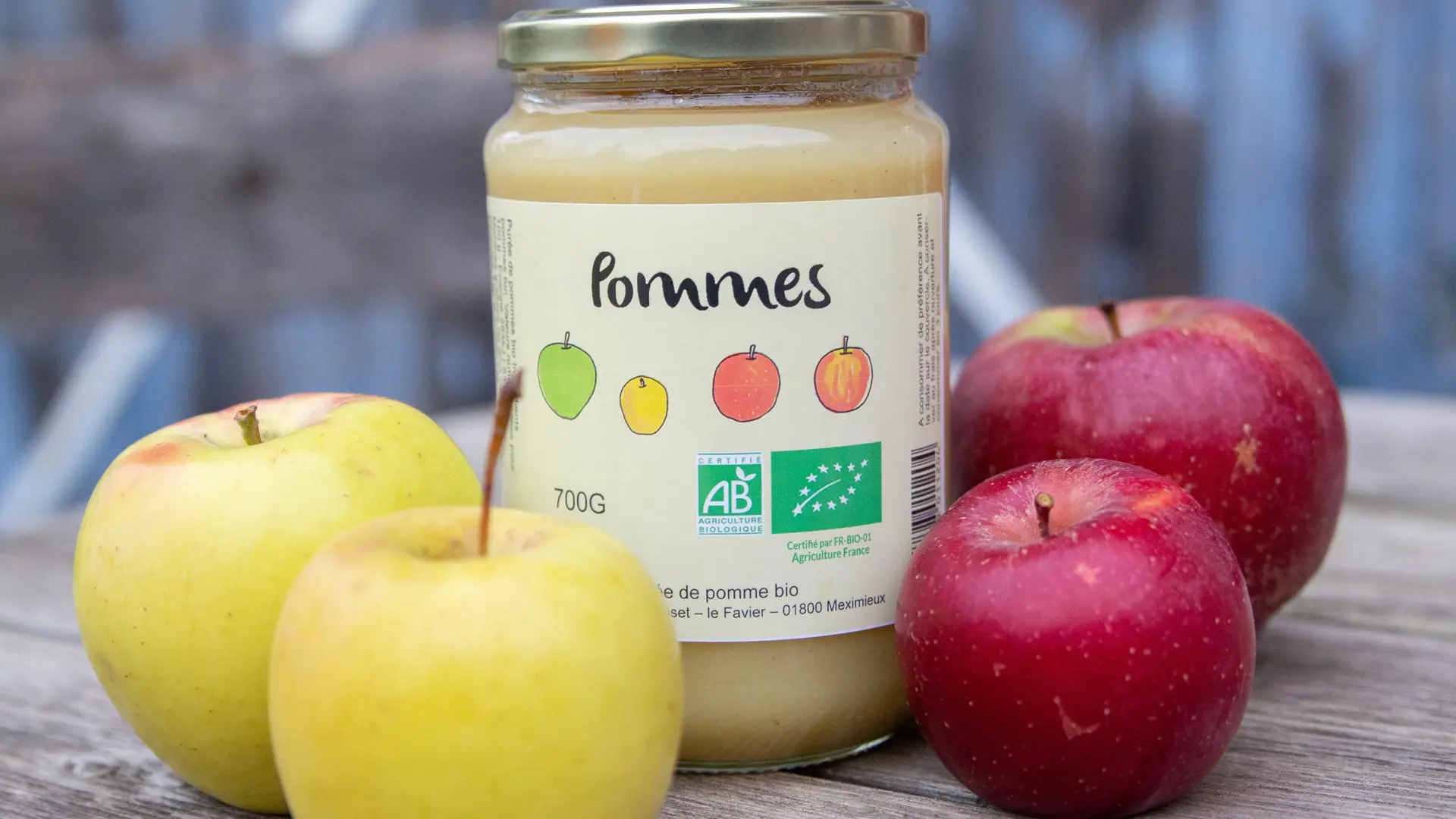Purée de pommes bio