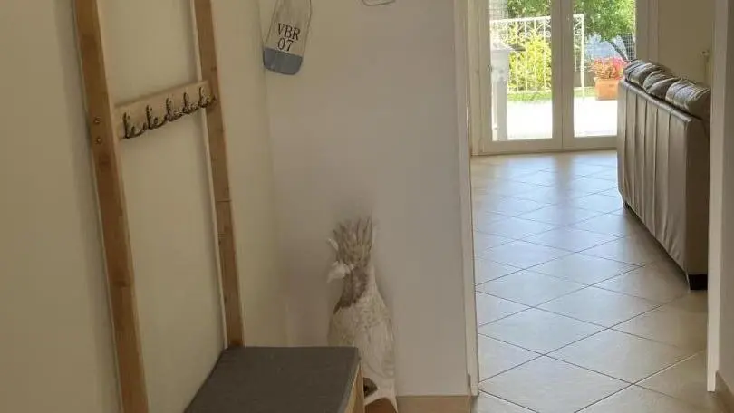 L'entrée du gîte avec vestiaire