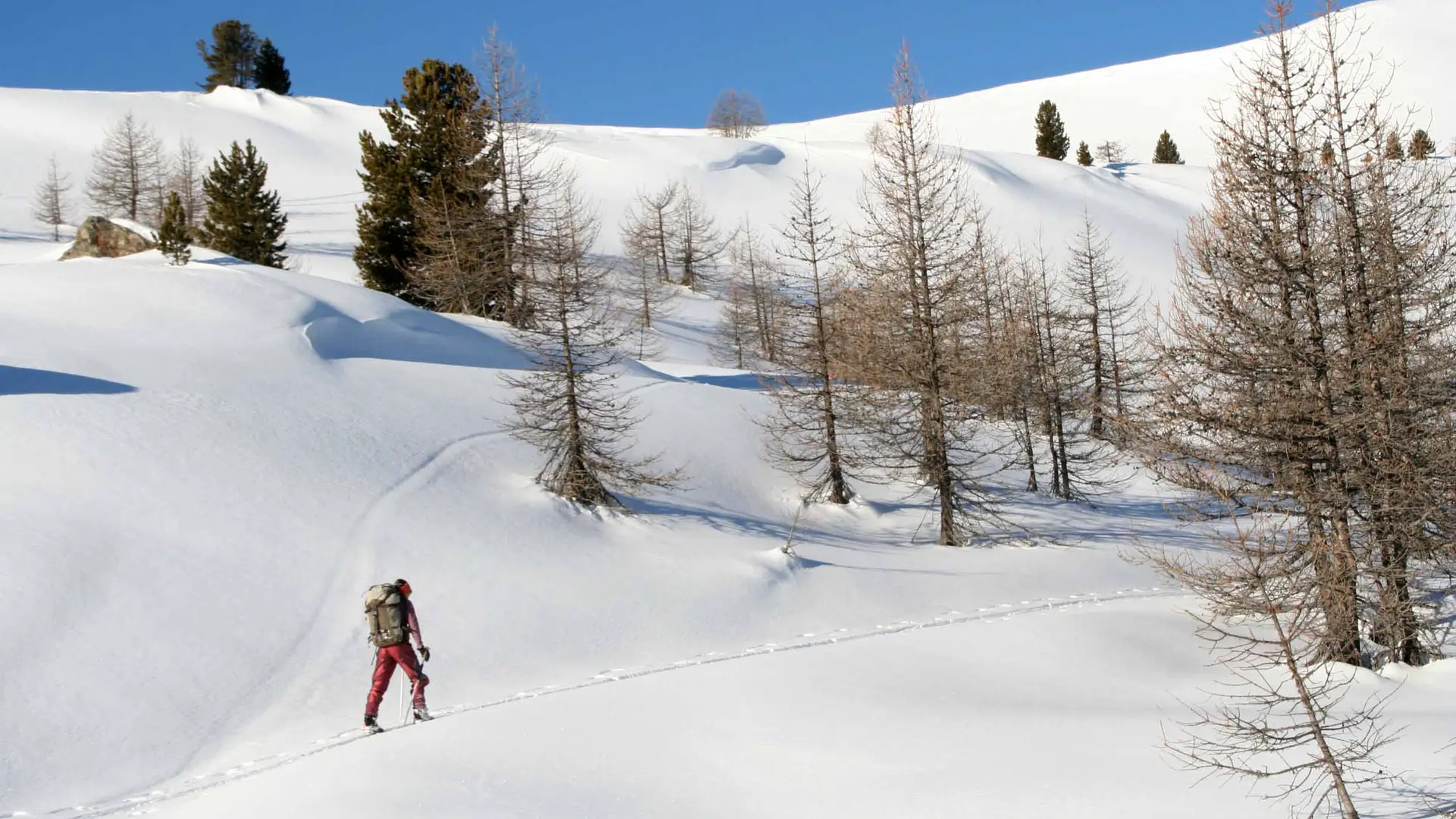 Ski nordique en partant de Cervières pour rejoindre la frontière italienne avec Cathy