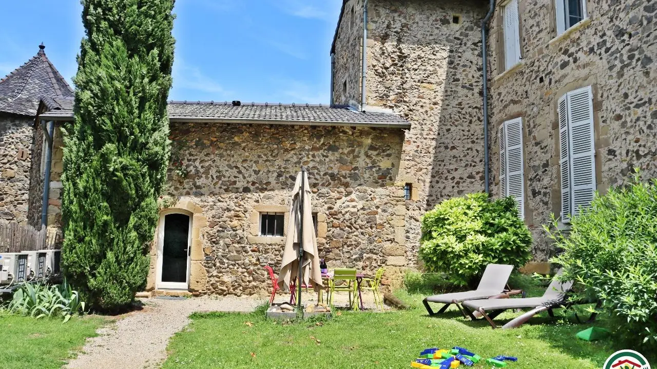 Terrasse privative au gîte