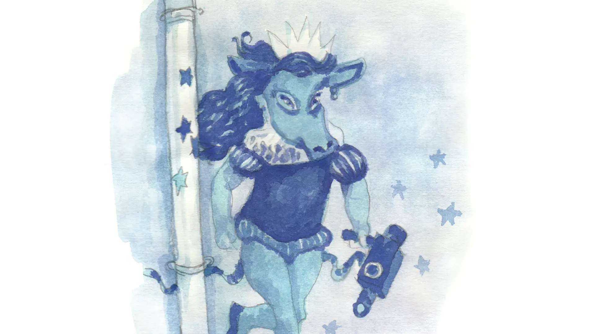 Art vache : fresque Les écrans bleus du cinéma_Le Grand-Bornand