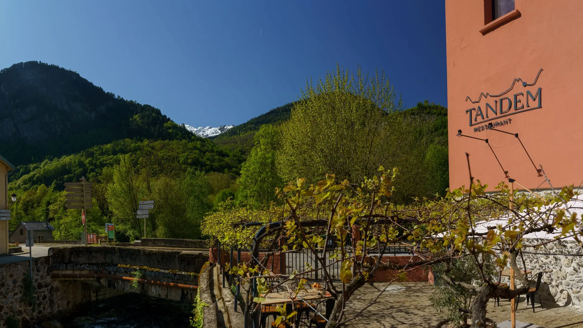 Terrace by the river