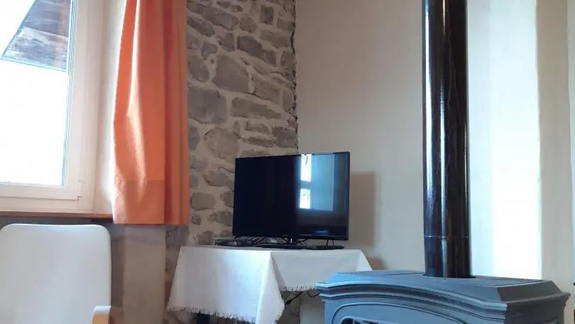 salon le poele à bois