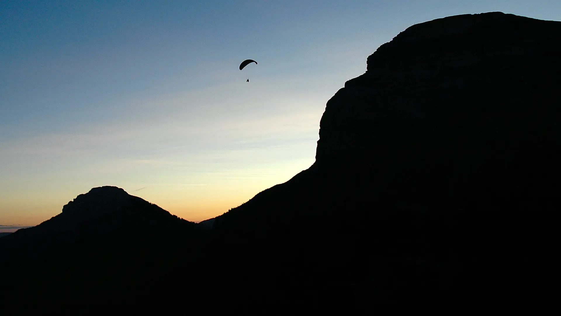 Crépuscule parapente