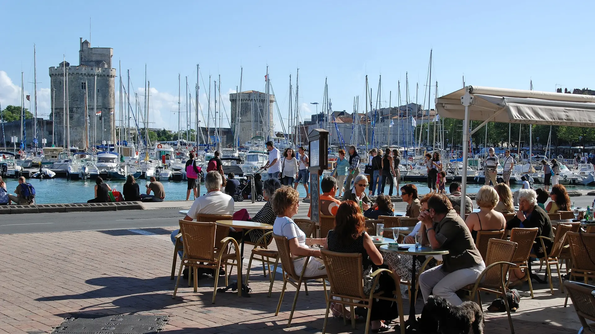 Port et terrasses de La Rochelle