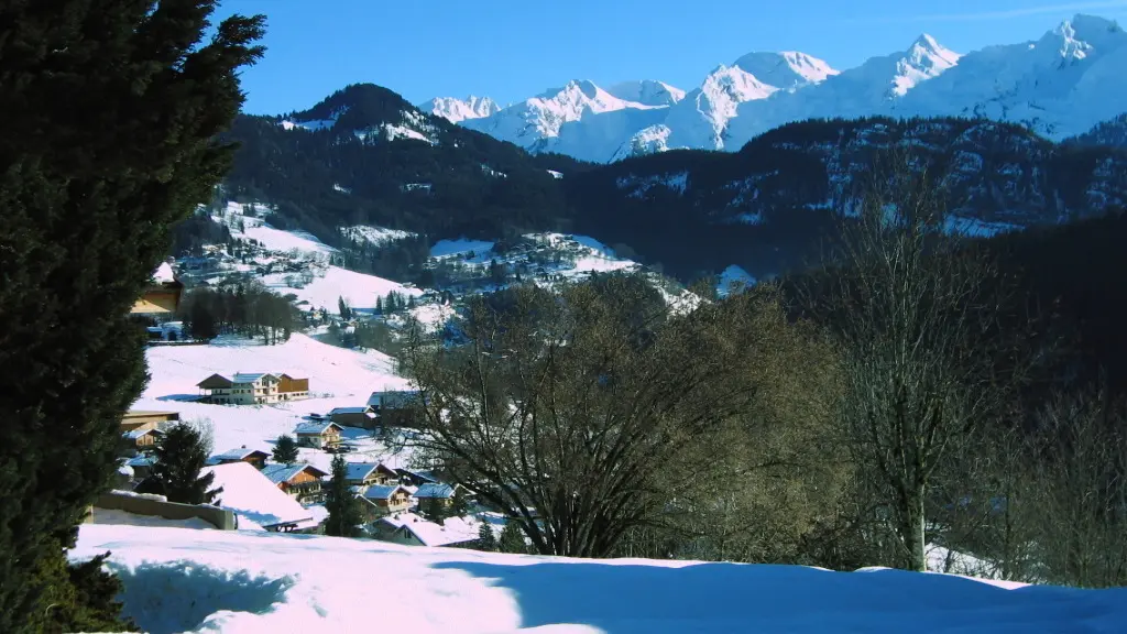 Vue sur la chaine des Aravis depuis la chalet