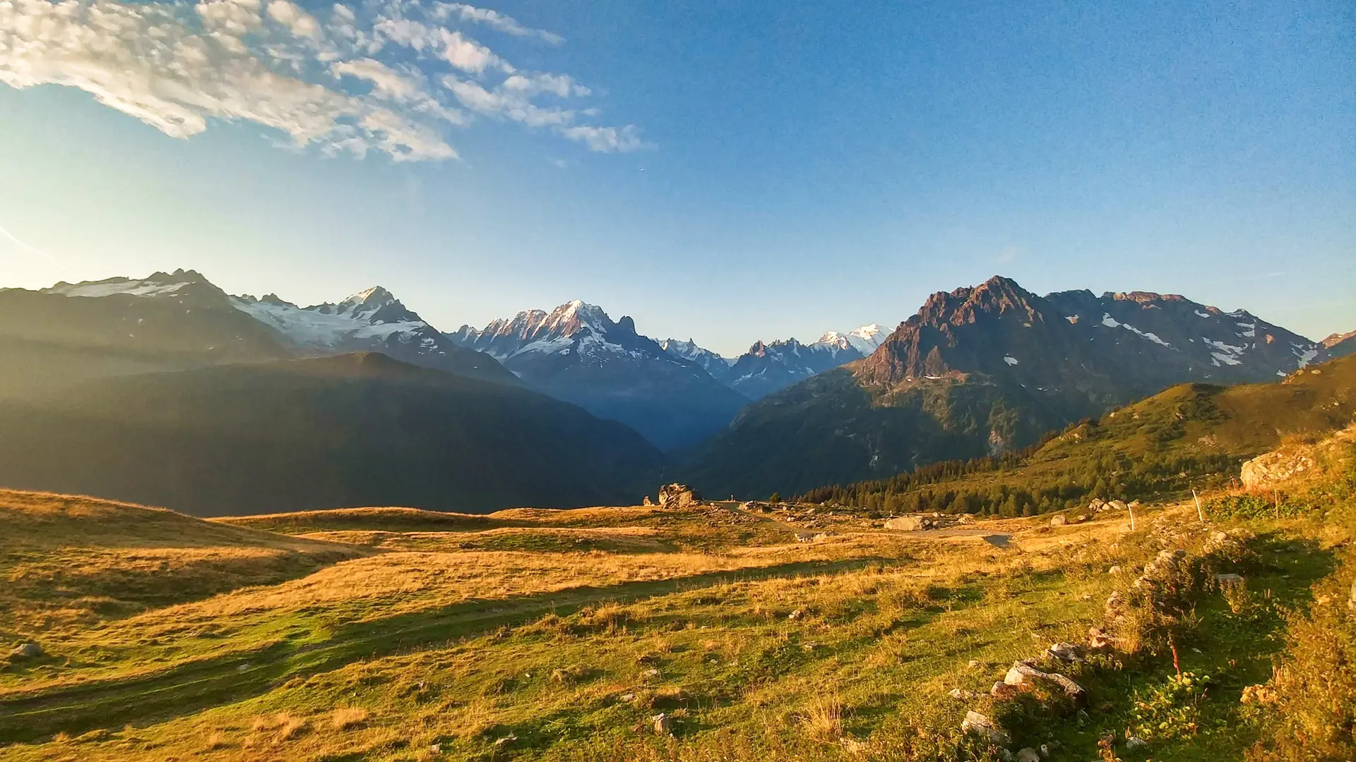 Panorama au coucher de soleil
