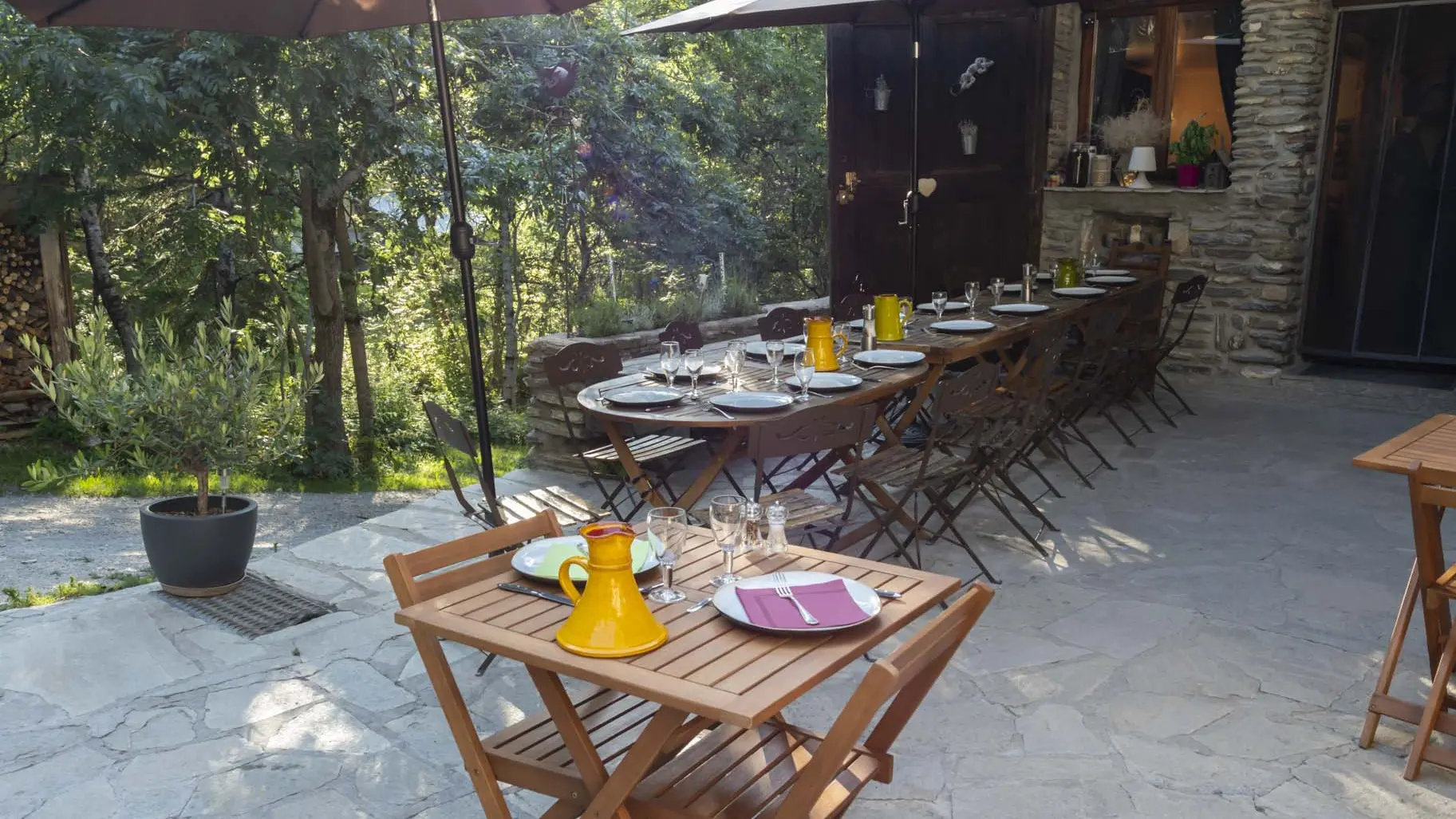 Extérieur dîner été